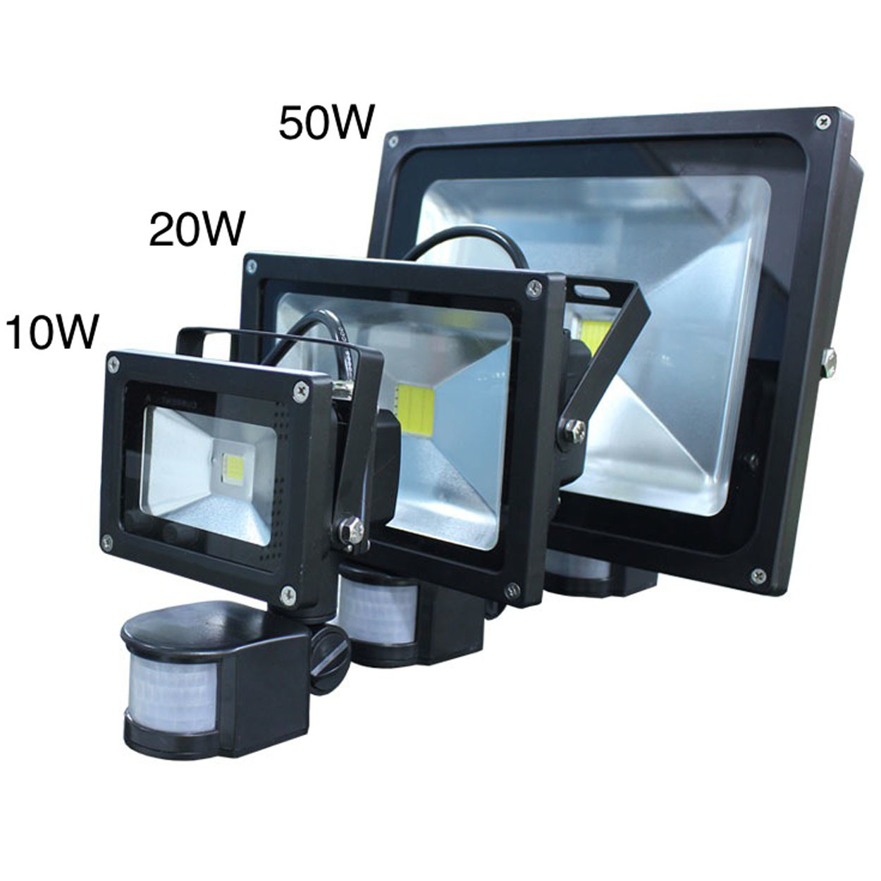 10W/20W/50W PIR Sensor LED Flood Light for Outdoor