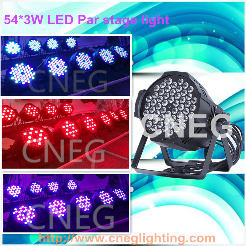 Non-Waterproof 54*3W RGBW LED PAR Club Light