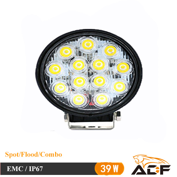 CREE 39W Round LED Work Light for Motorcycle Offroad 4X4 Jeep ATV SUV