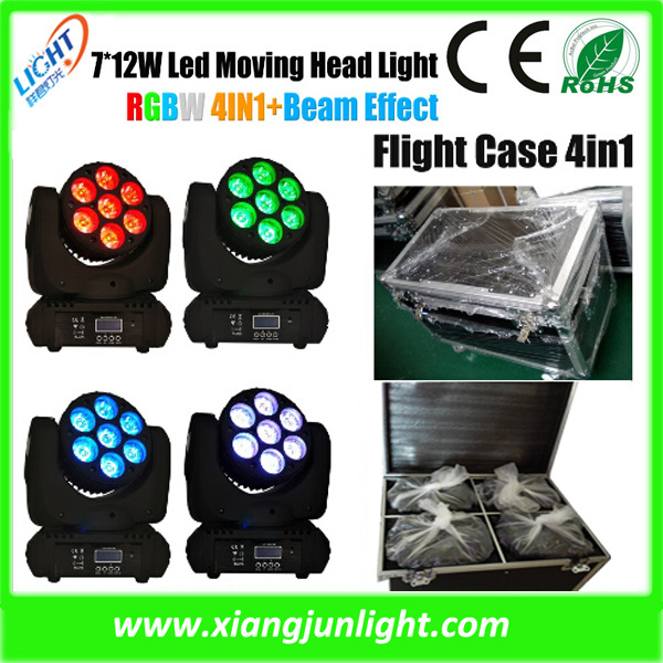 Rich Color Mixed Effect 7PCS 4in1 LED Moving Head Beam Stage Light