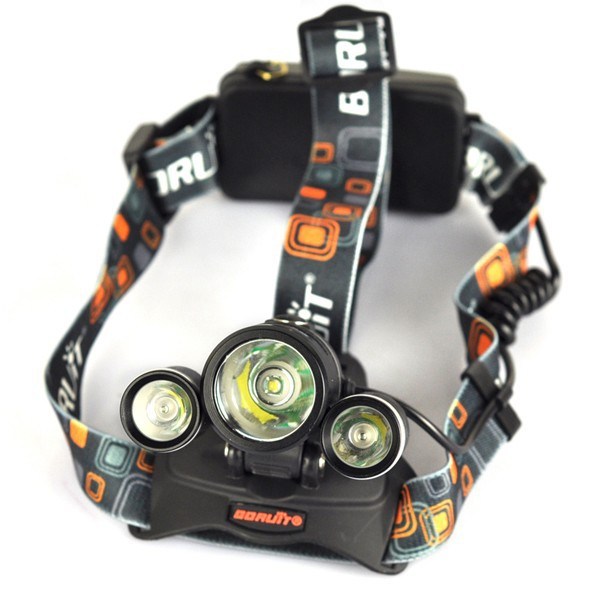 3X CREE Xml T6 LED 4000 Lms Hight Brightness Blue/Red/White Headlamp for Bicycle Riding Outdoor Fishing