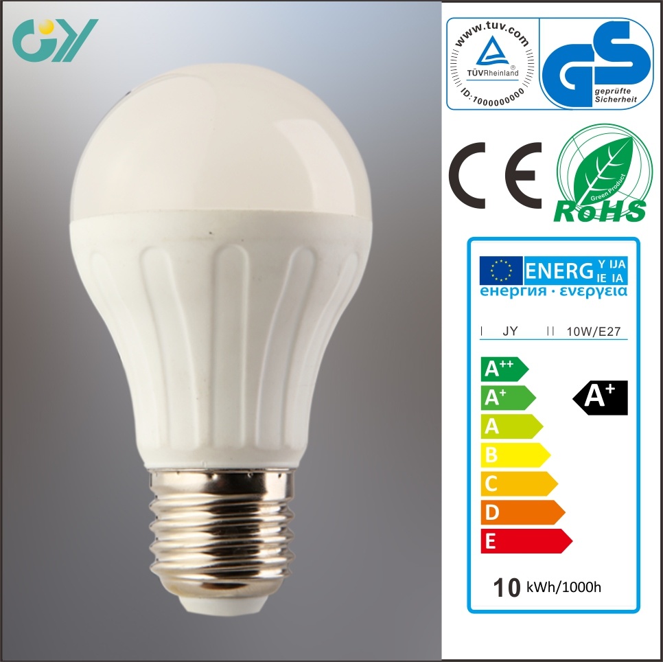Aluminum Plastic A55 9W E27 3000k LED Light Bulb