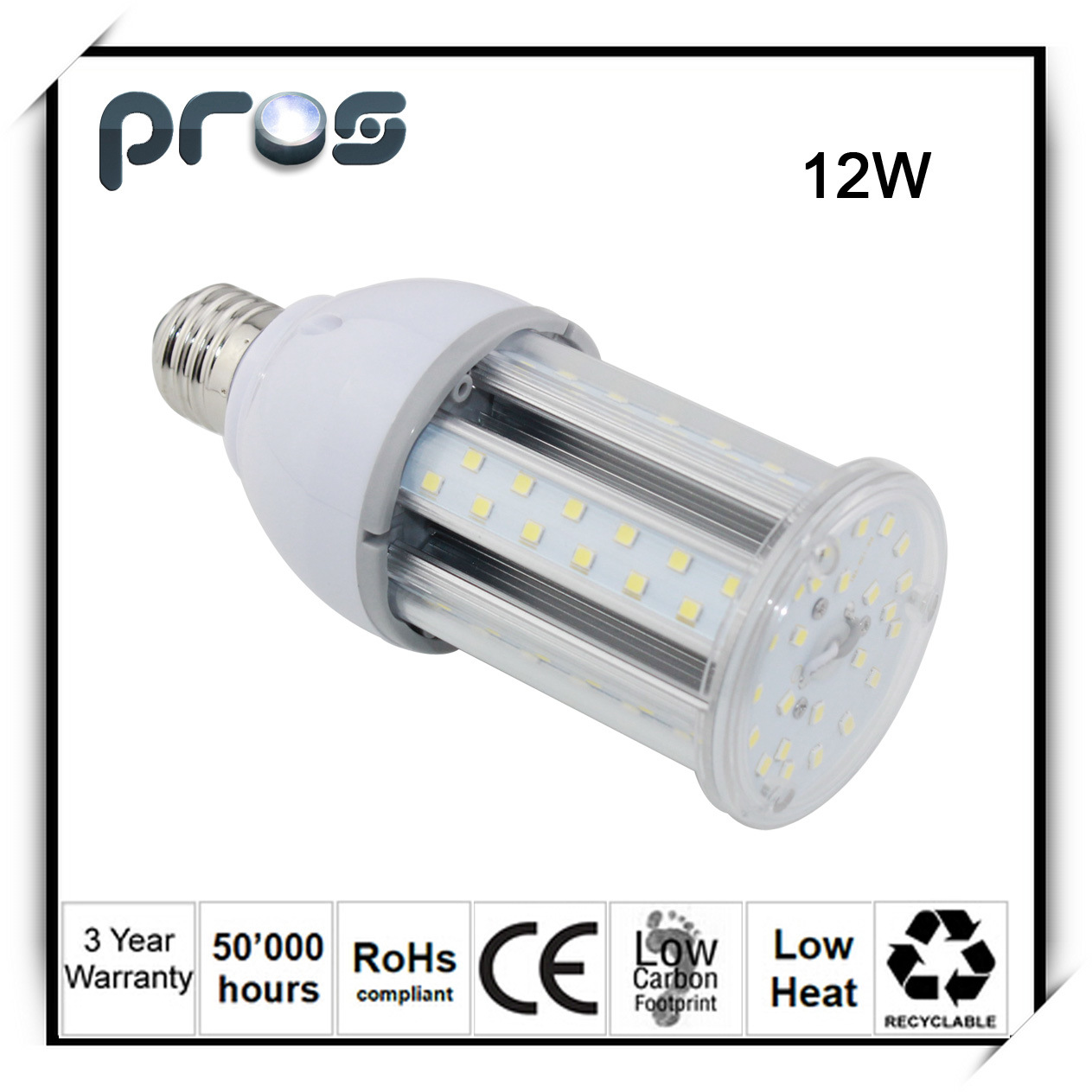 High Brightness LED Corn Light Bulb 12W IP64