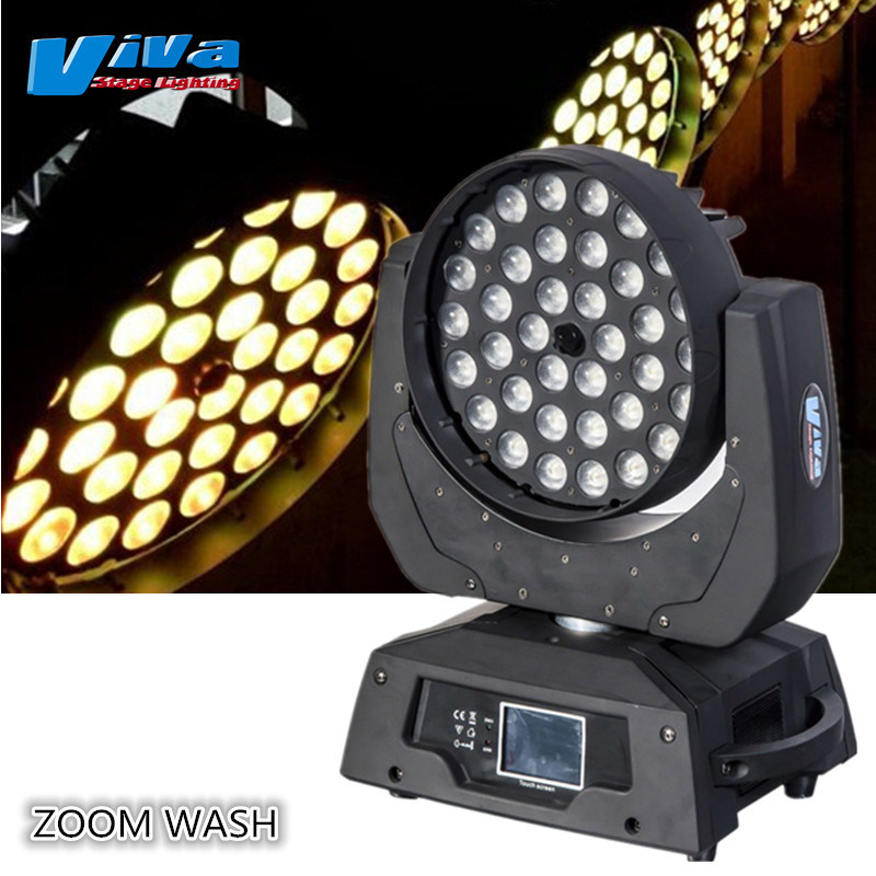 Zoom 36X10W RGBW Quad Color LED Moving Head Lights