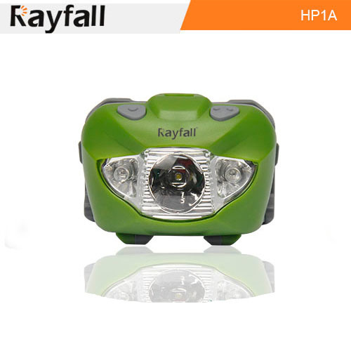 Green Rayfall LED Headlamp with Comfortable Elastic Headband (Model: HP3A)