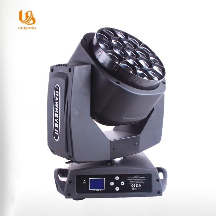 New Arrival Big Bee Eye 19*15W Zoom LED Moving Head Effect Lights