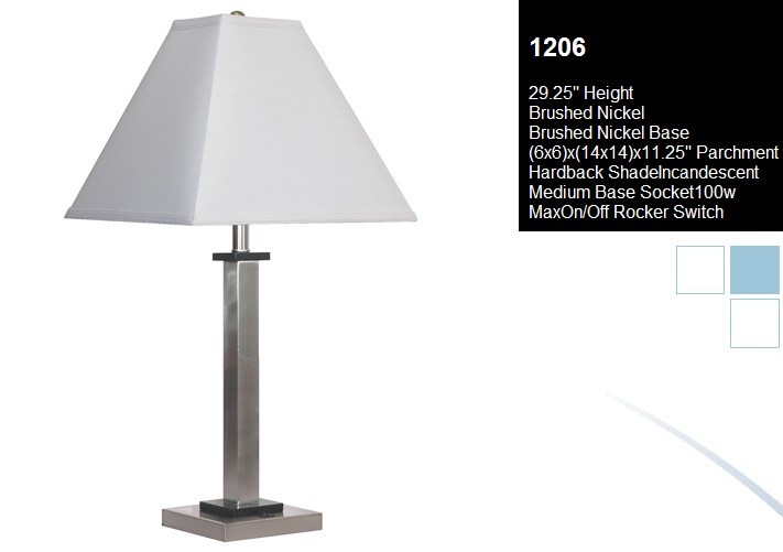 Hotel Metal Nickle Plated Table Lamp (HLT-003)