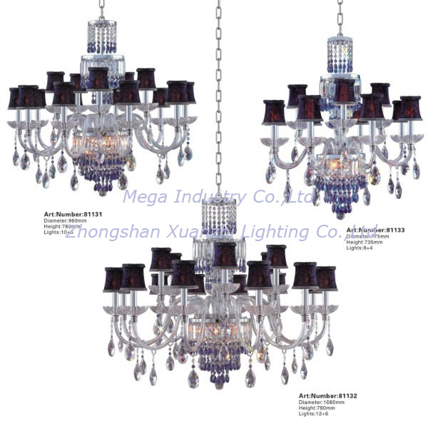 Hotel Lobby Project Decoration Crystal Pendant Lighting Candle Chandelier