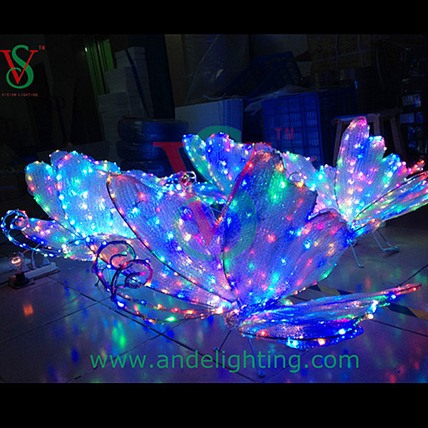 Holiday Decoration 3D Butterfly Motif Light LED Light Waterproof