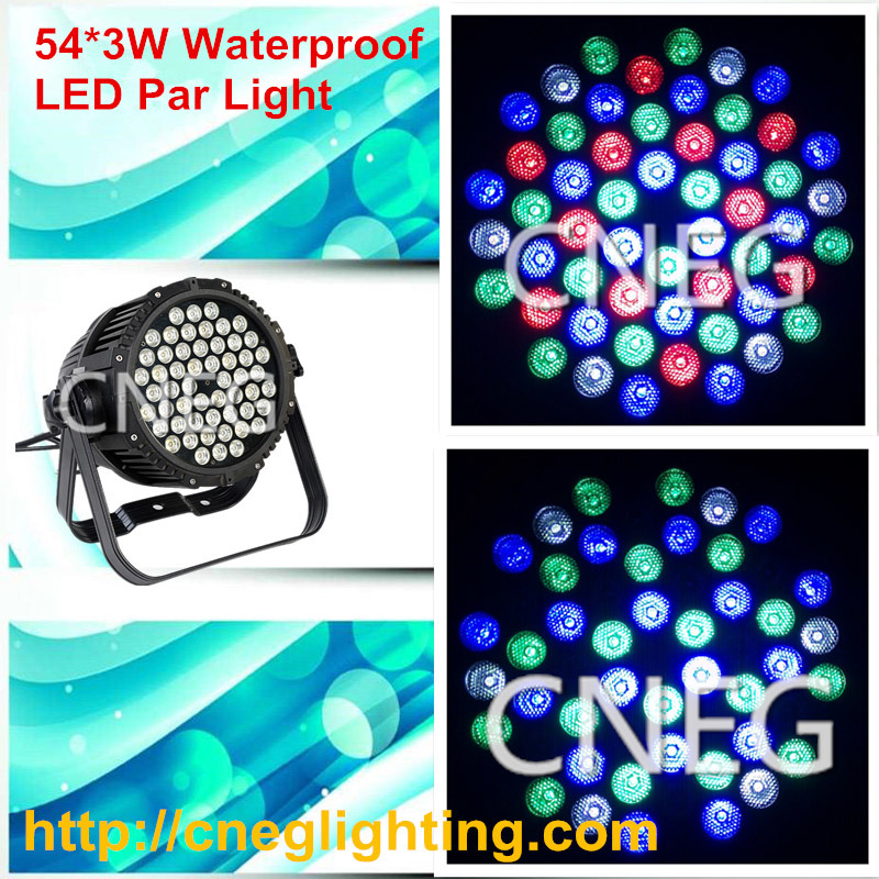 RGBW Waterproof LED PAR Lighting 54*3W
