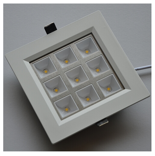 4.4USD 9W Square (Right angle) Cool White LED Ceiling Light