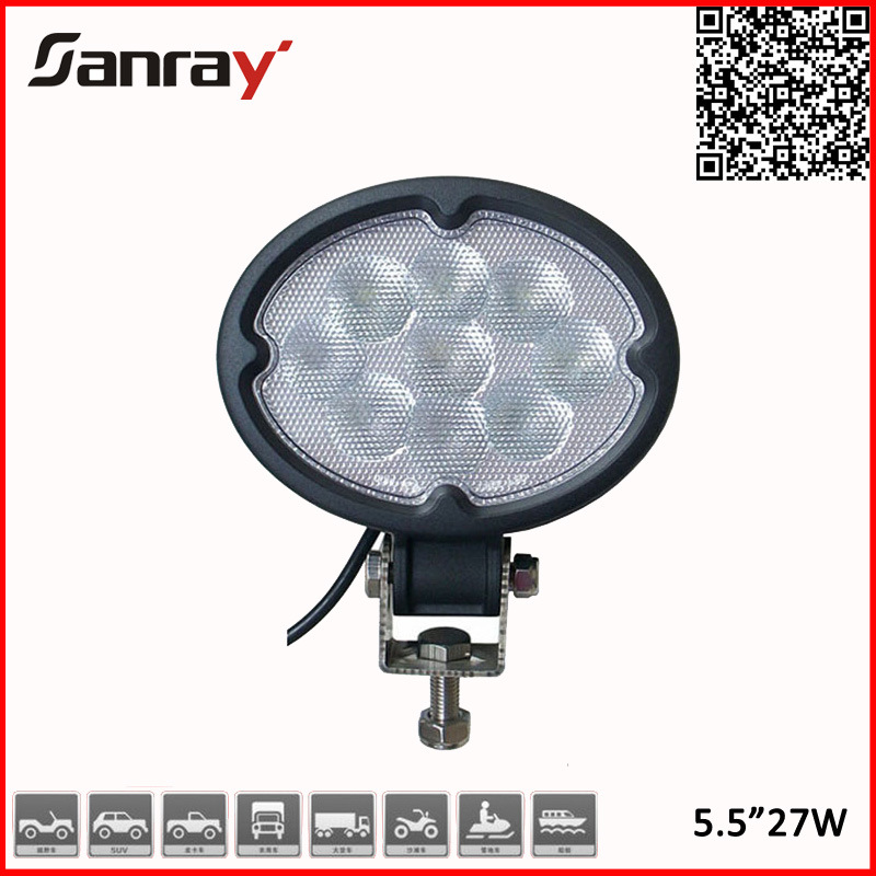 27W Oval Shape LED Work Light for Truck Tractor