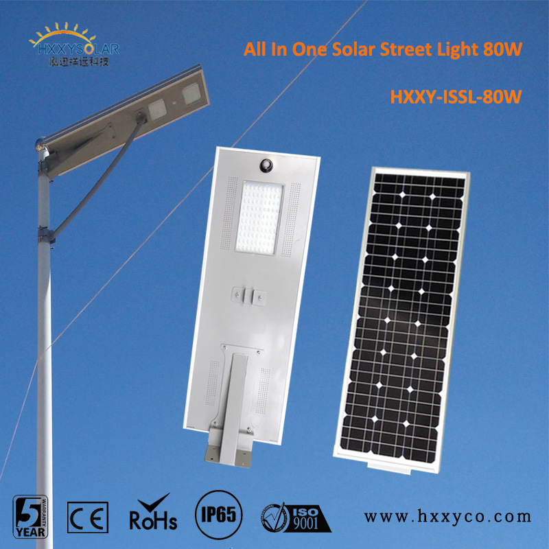 CE RoHS IP65 6W-100W All in One Solar Light System Motion Sensor Light Sensor LED Street Lamp Solar Garden Light Integrated Solar Street Light