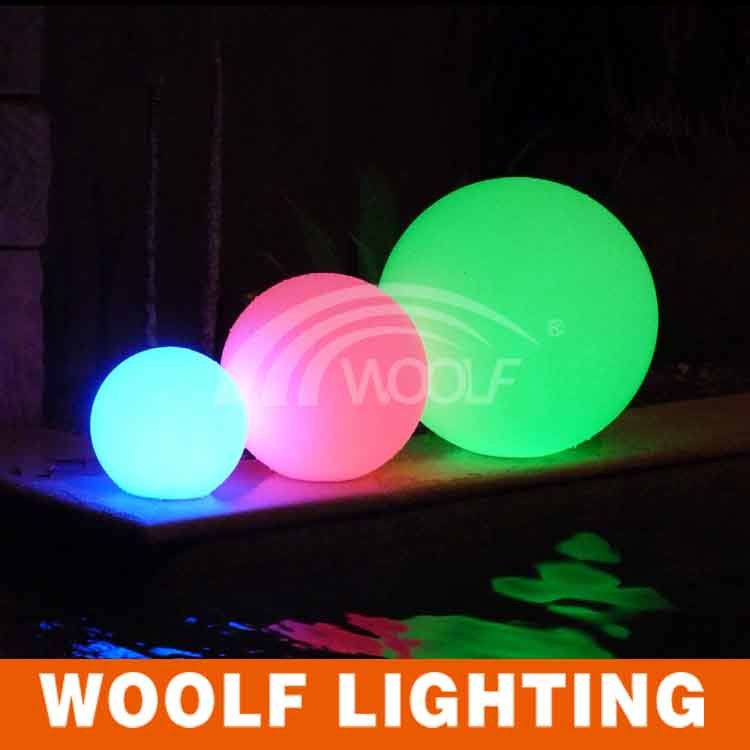 Woolf LED Lit Furniture Waterproof Plastic Outdoor Glow LED Ball Light