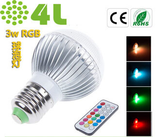 3W RGB LED Bulb