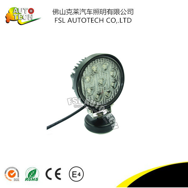 27W Round LED Spot Work Light for Auto Vehicles