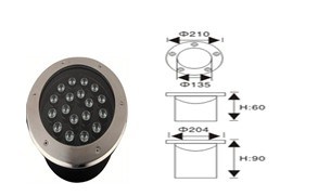 24W LED Well Light Made in China