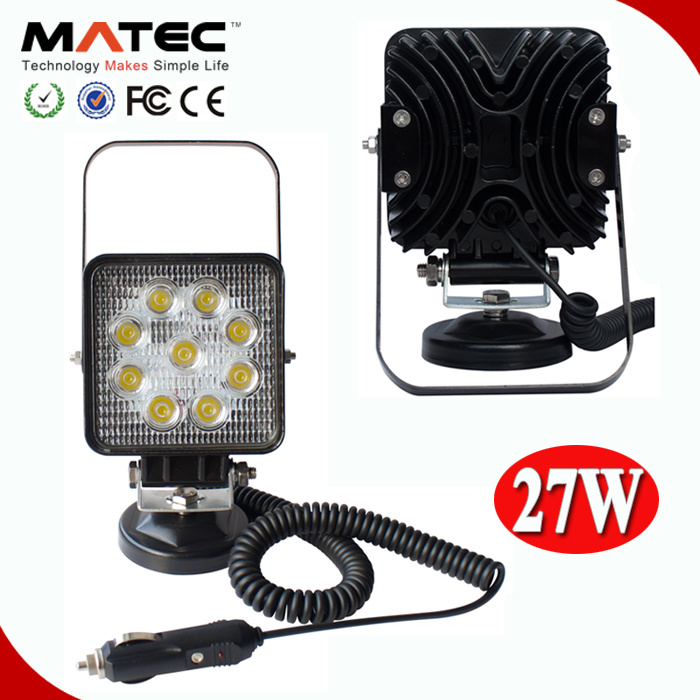 12V Square 27W LED Work Light (for Tractor Jeep Truck Boat)