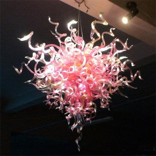Hollow Mouth Blown Glass Chandelier for Restaurant Decoration