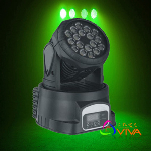 Stage Lighting DJ Lights 18X3w Min LED RGB Moving Head Light Disco Light (QC-LM014)