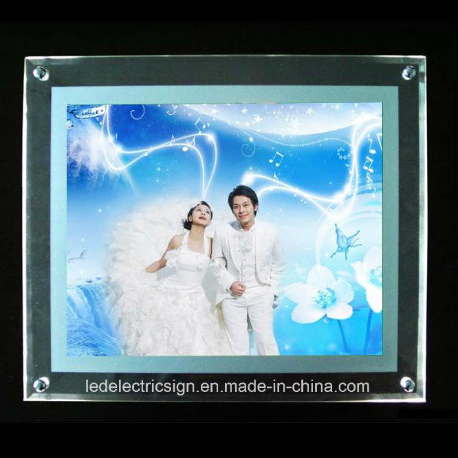 LED Light Box with Acrylci Sheet Crysyal LED Light Frame for Wedding Photo Frame