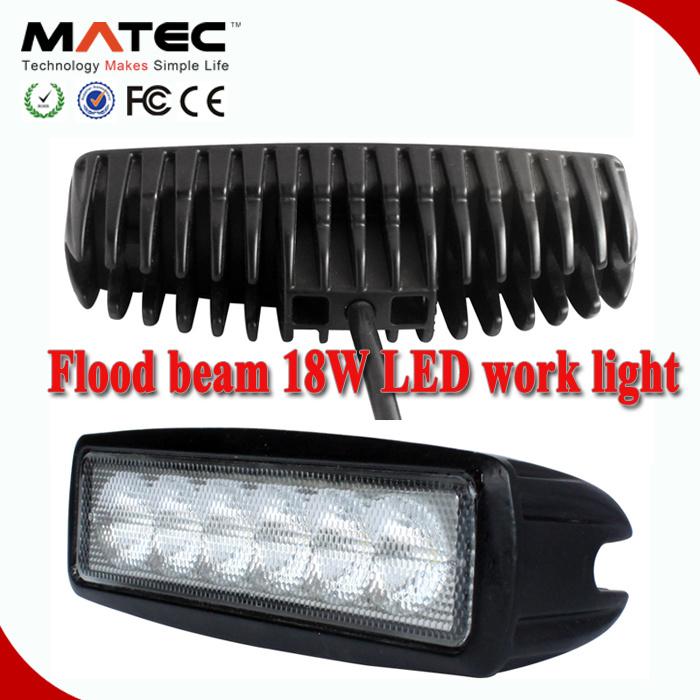 18W Flood Beam Work LED Light Lamp off-Road SUV Quad 4X4 4WD Truck Car Work Light