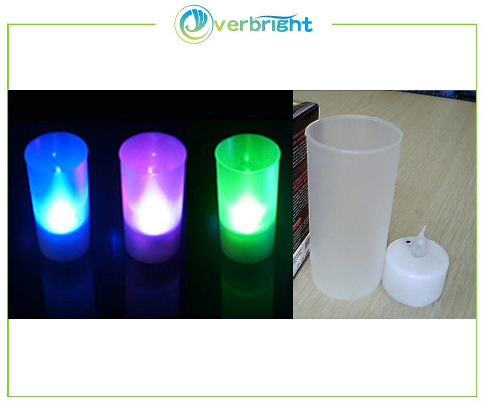 Romatical LED Cup Candle with Colorful Light