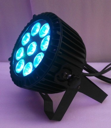 Waterproof 9 Pieces 12W RGBWA 5-in-1 LED PAR Outdoor Light