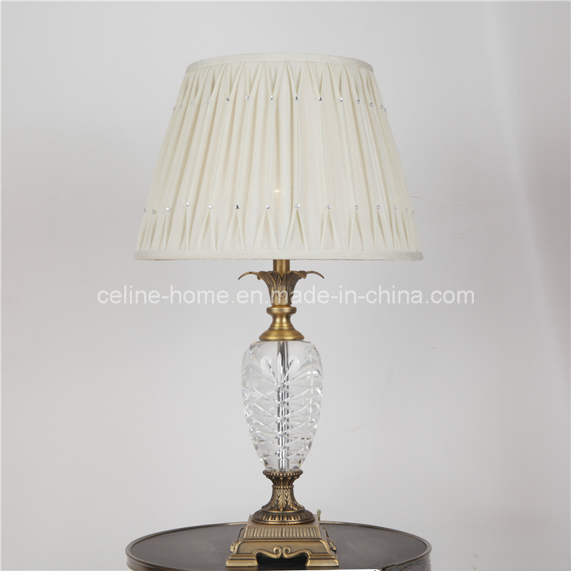Crystal Table Lamp with Silk Shade (82126)