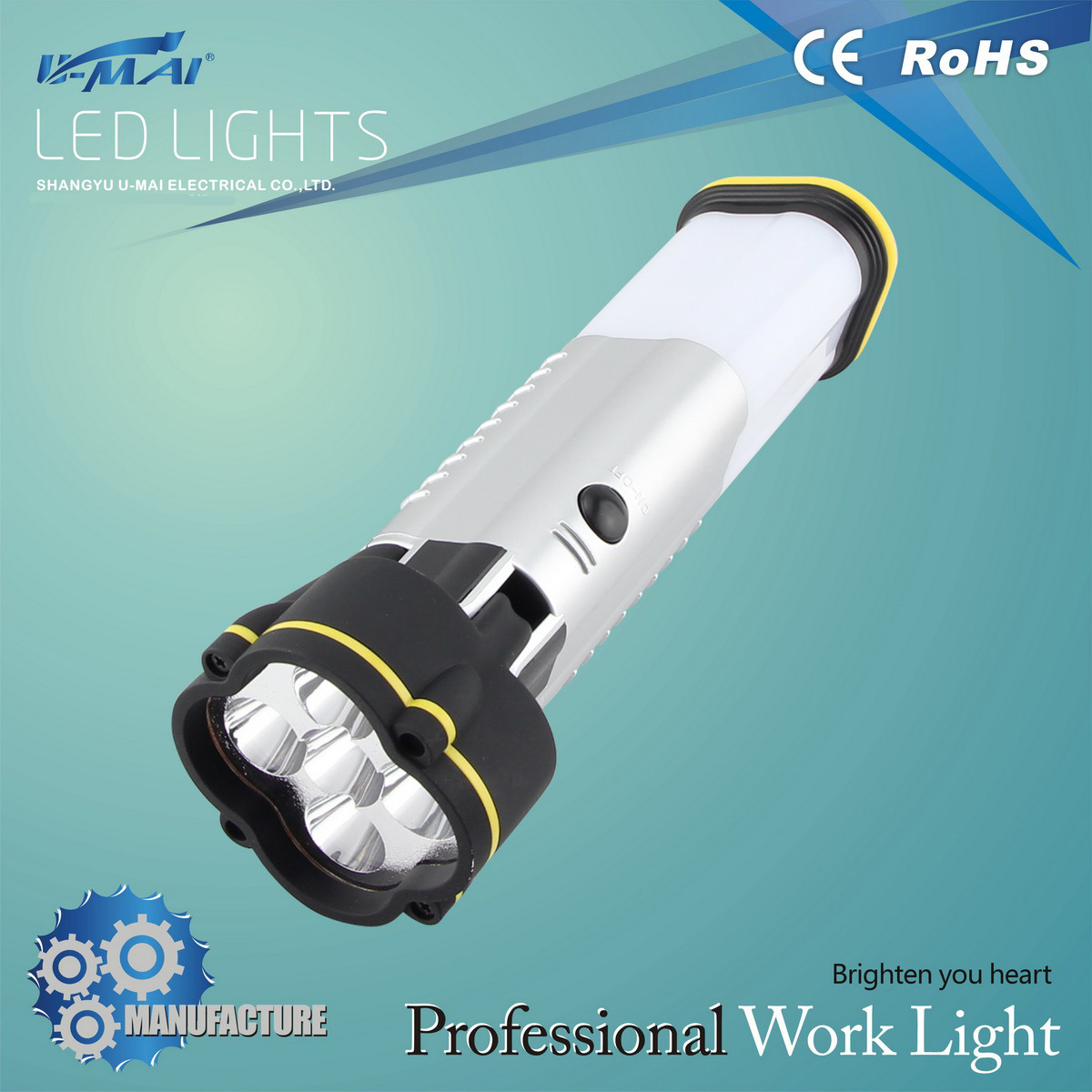 5+6 Rotate LED Plastic Flashlight (HL-LA0402)