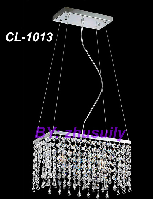 Chrome and Crystal Three-light Chandelier (CL-1013)