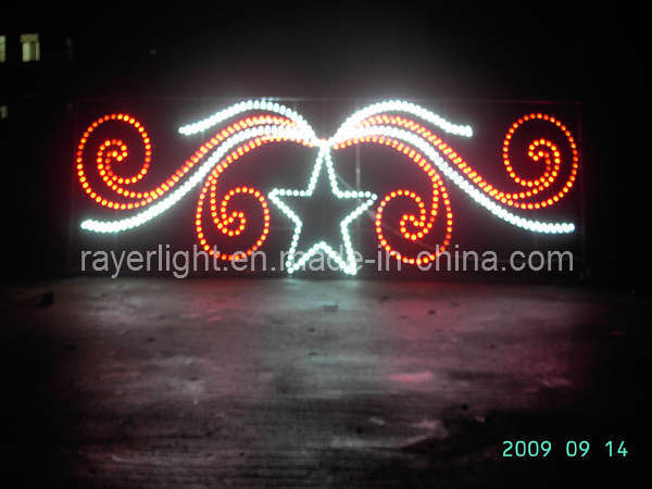 Outdoor LED Rope Light Red White Holiday Decoration Light for Christmas, Party and Wedding