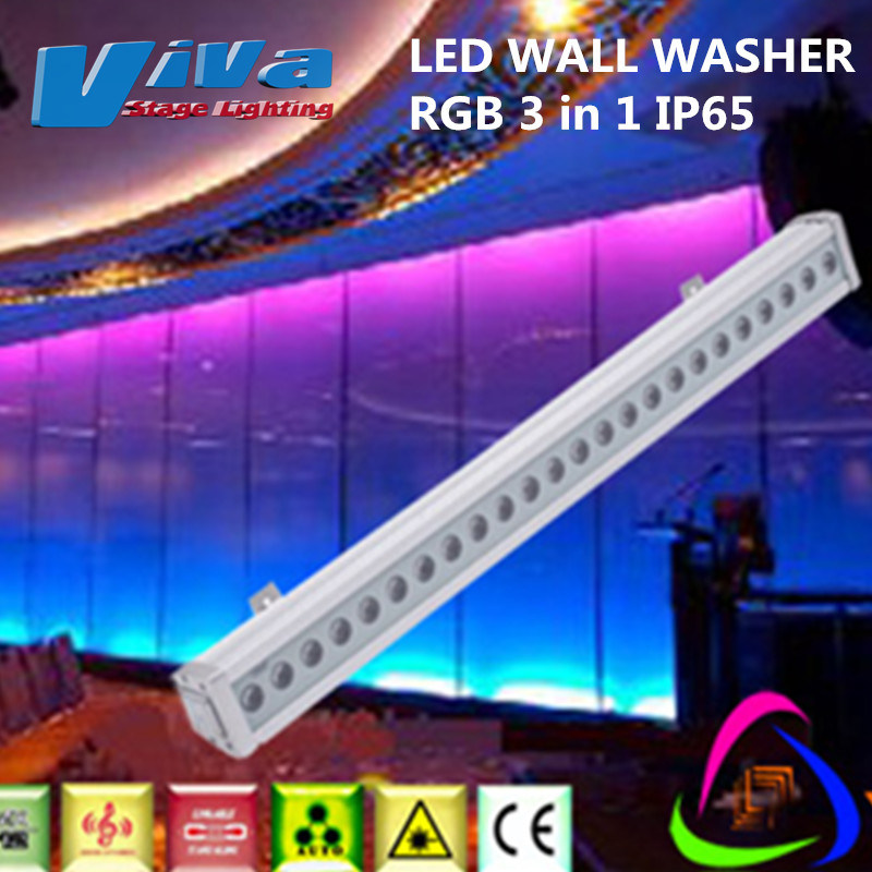 IP65 Outdoor DMX LED Bar Light RGB 3in1 24X3w LED Wall Washer