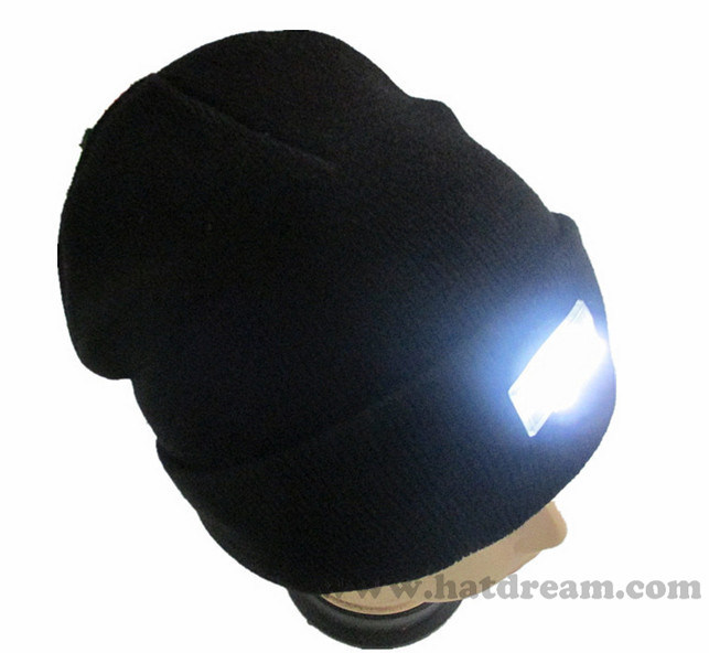 Wholesale Cheap Acrylic LED Lamp Warm Knit Hat