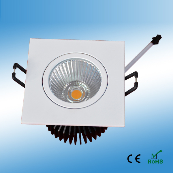 9W Dimmable Square COB LED Recessed/Ceiling/Down Light