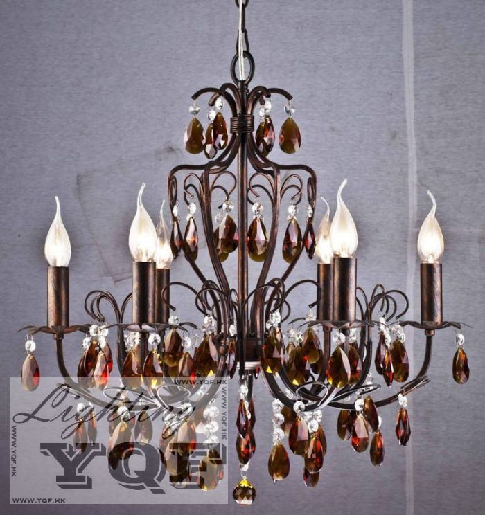 Iron Chandelier/ (YQF217660DR) /Crystal Chandelier