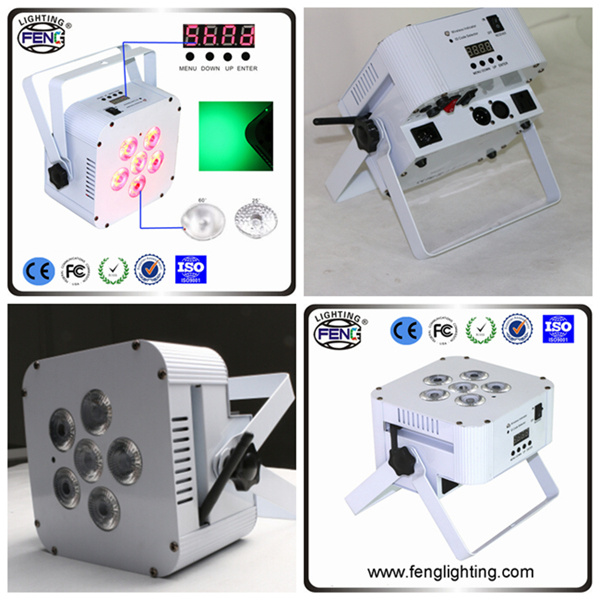 Newest LED PAR Can RGBWA+UV 6in1 LED with Battery Wireless for Wedding