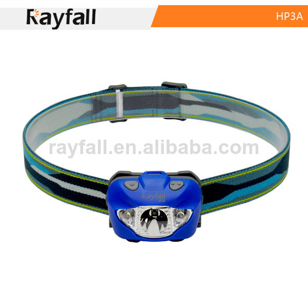 Rayfall Manufacturer Hot Sale CREE LED Headlamp, Waterproof LED Headlight, Plastic LED Head Lamp, CE&RoHS Certification (3*AAA)