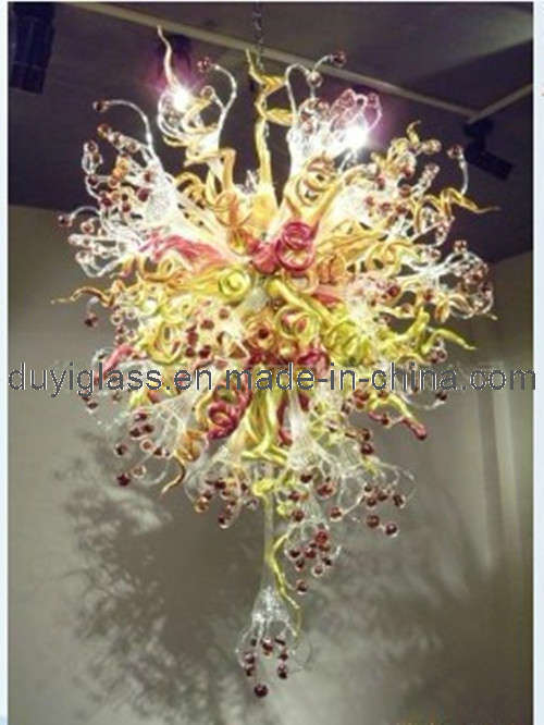 Multicolour Blown Glass Craft Chandelier for Hotel Decoration