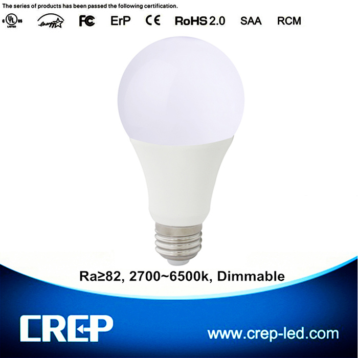 9W A19 LED Bulb Lights with E27/E14/B22 Base Type