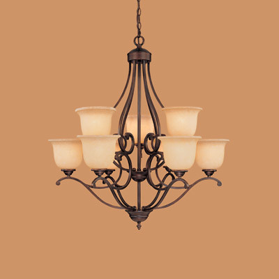 Hot Sale Chandelier with Glass Shade (1029RBZ)