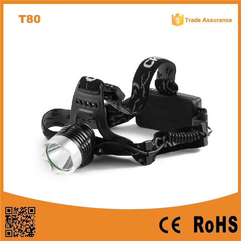 T80 Multifunction High Power LED Headlamp 10W Xml T6 Rechargeable LED Head Torch