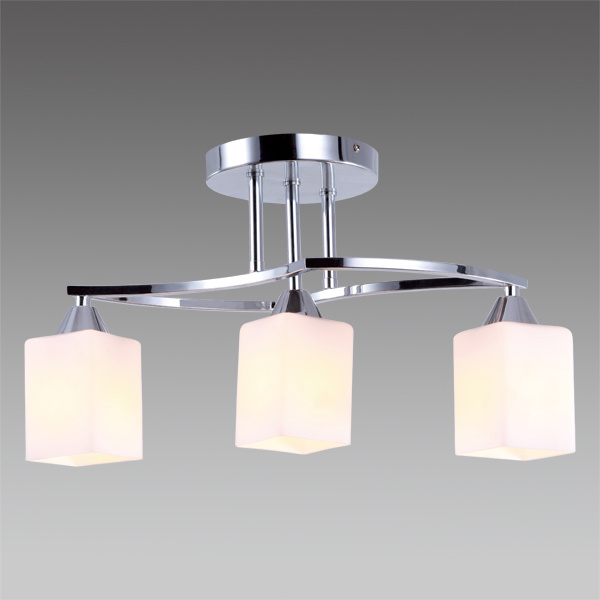 Simple Square Glass Chandelier Ceiling Lamp