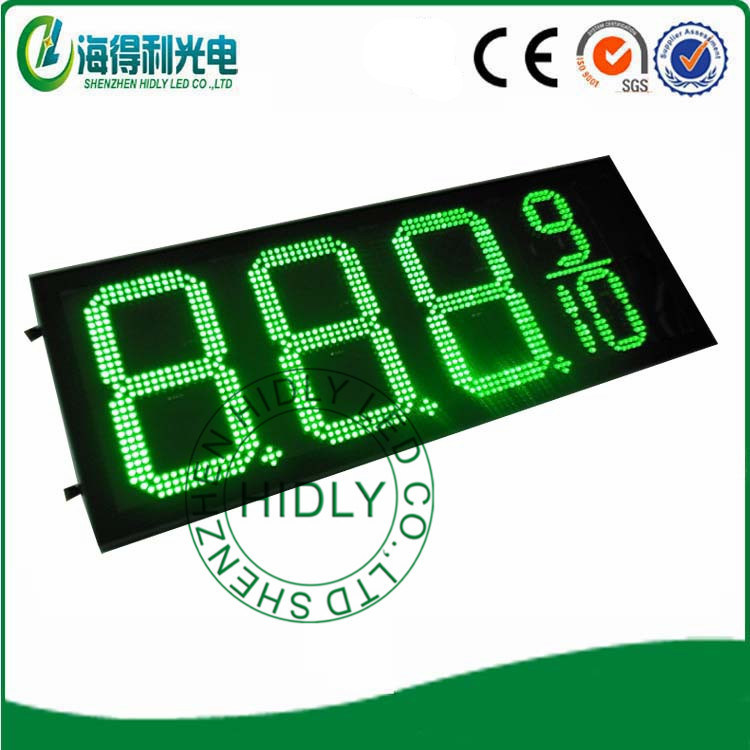 12inch Green Outdoor Wholesale Gas Station LED Price Displays (GAS12ZG8889/10TB)