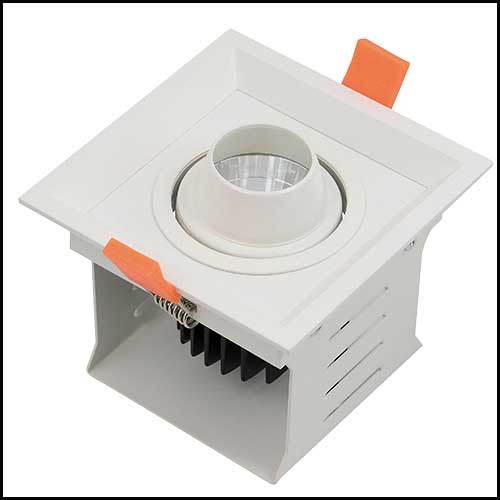 Single Lamp 8W COB Grille LED Down Light (AW-GSD1203-1)