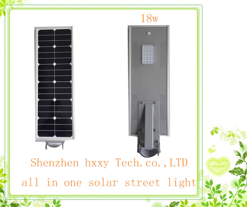 All in One Solar Street Garden Light 18W LED Integrated Solar Light
