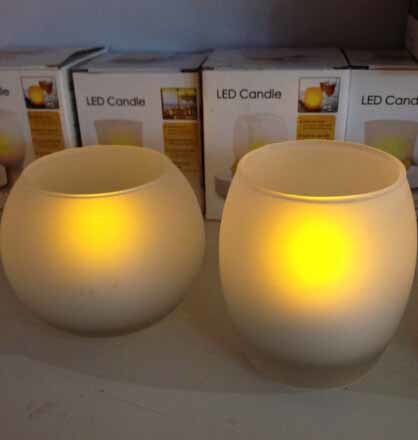 Frosted Cup LED Candle
