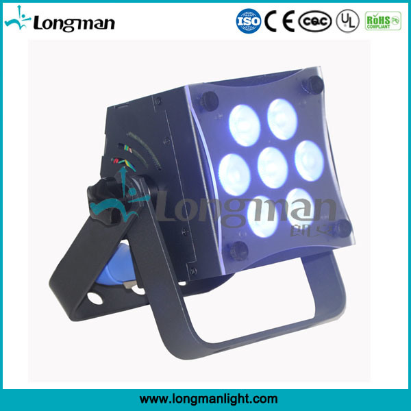 7*10W Full Rgbaw LED Stage Flat PAR Light for Indoor Disco