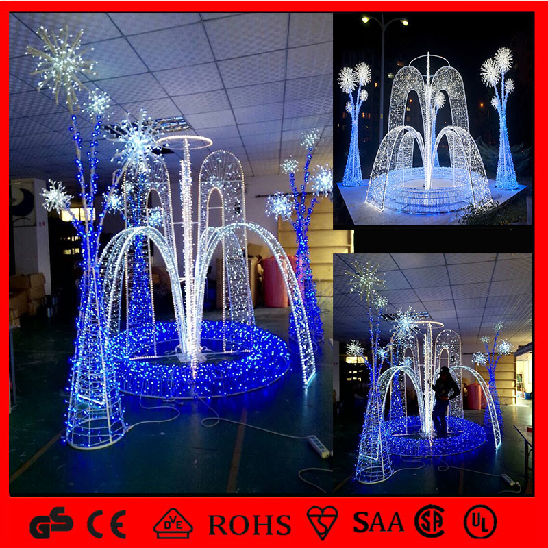 Outdoor Garden Christmas Dancing Waterproof Fountain Decoration LED Light
