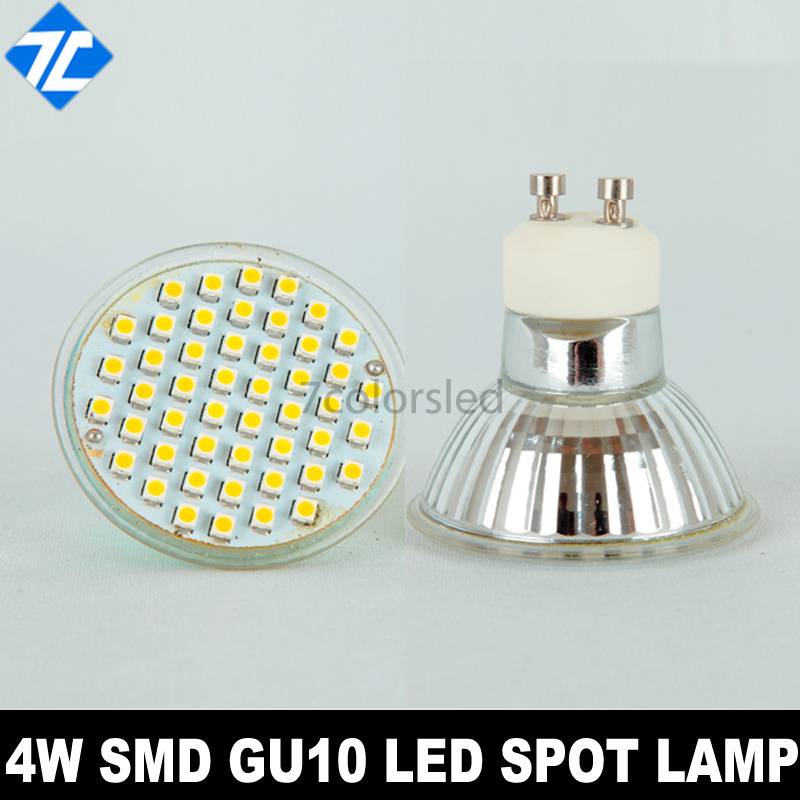 4W 60LED SMD3528 LED Spot Lamp GU10 with Glass Cup No Cover